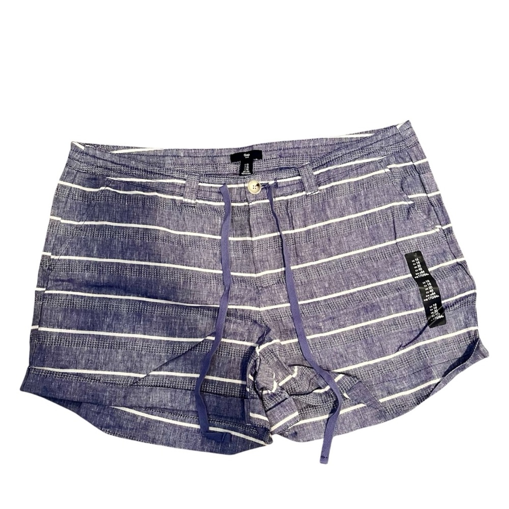 New GAP Factory Linen-Blend Striped Shorts